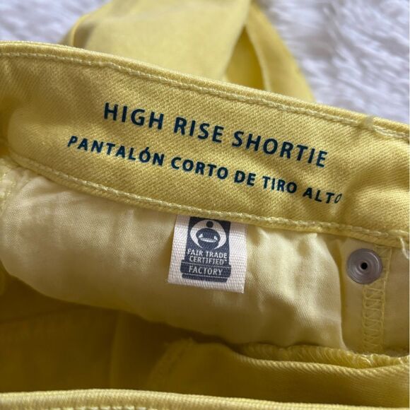 Universal Thread Jean Shorts High Rise Shortie Button Fly Yellow New Womens 6 - Picture 6 of 8